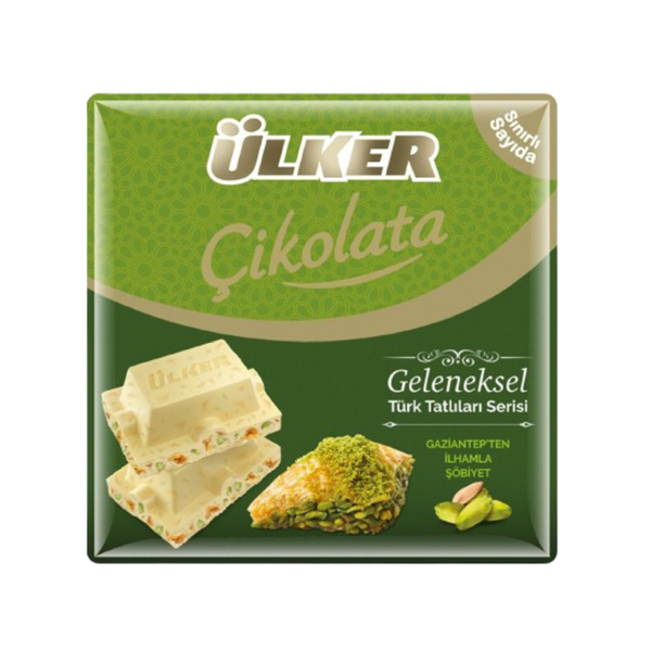 Ulker White Chocolate w/Pistachio & Şöbiyet 60gr