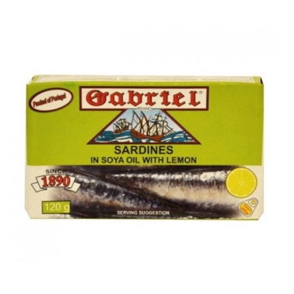 Gabriel Sardines in Soya Oil with Lemon 120gr