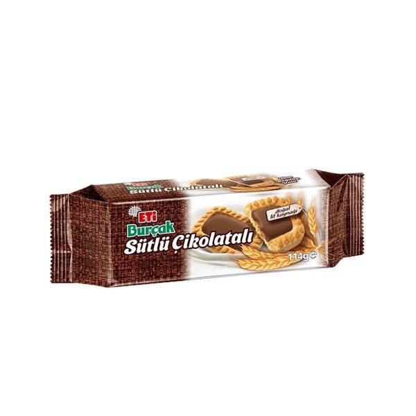 Eti Burcak Milk Chocolate Biscuit 114gr