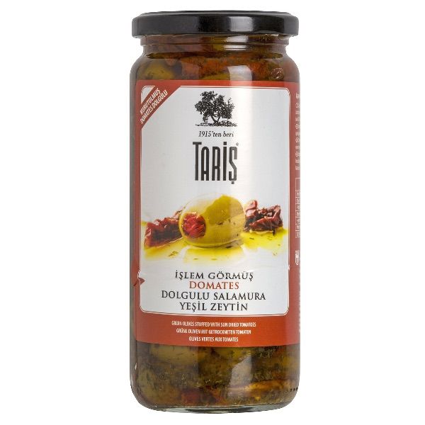 Taris Green Olive Stuffed w/Sun Dried Tomatoes 485gr