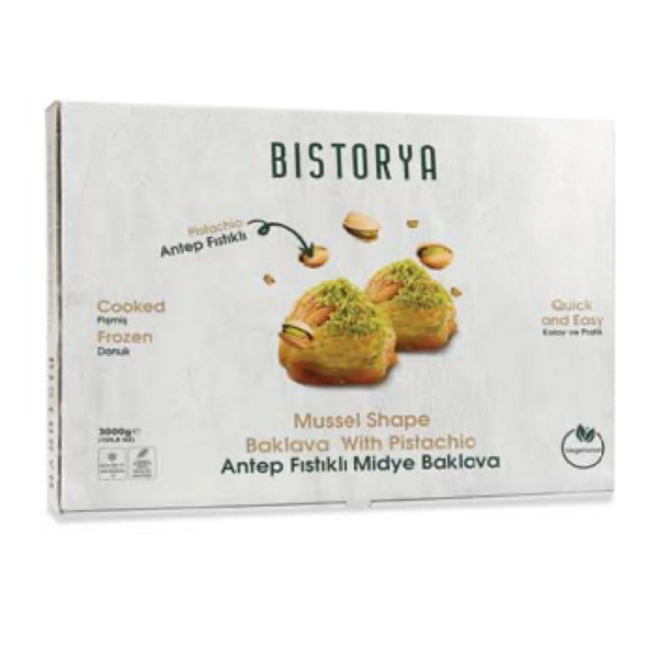 Mussel Baklava w/Pistachio- Butter 3kg (Cooked Frozen)