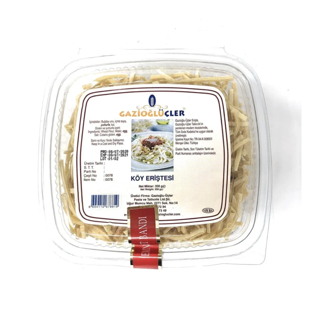 Gazioglucer Turkish Egg Noodle (Köy Eriştesi), 350g
