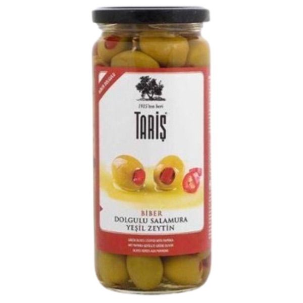 Taris Green Olives Stuffed w/Red Pepper 485gr