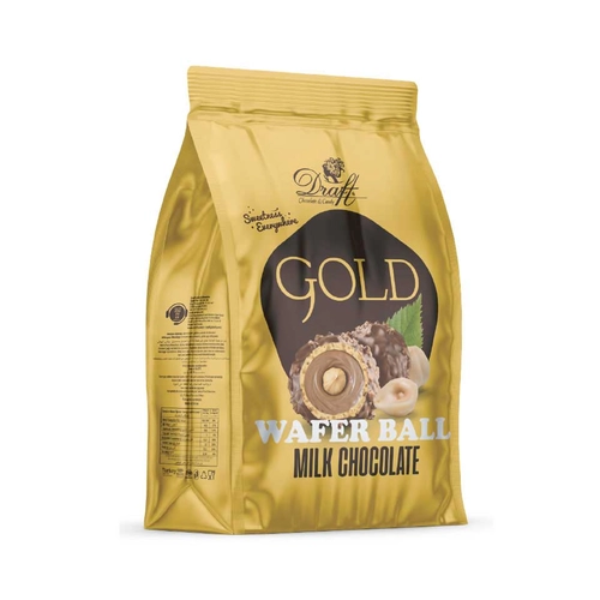 Draft Gold Hazelnut Wafer Balls, 150g