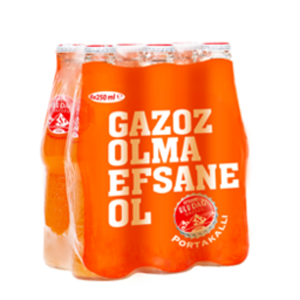 Uludag Gazoz (6 Pack) Orange Flavoured Fizzy Soft Drink