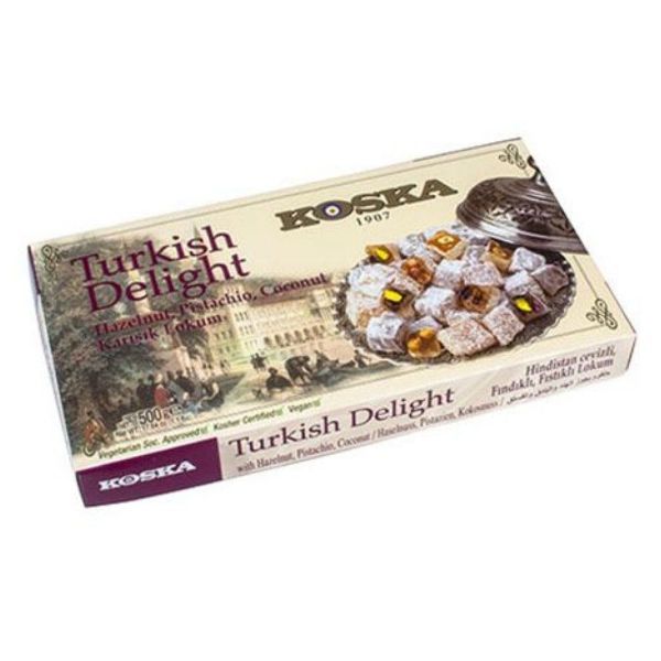 Koska Turkish Delight  Hazelnut, Pistachio, Coconut 500gr
