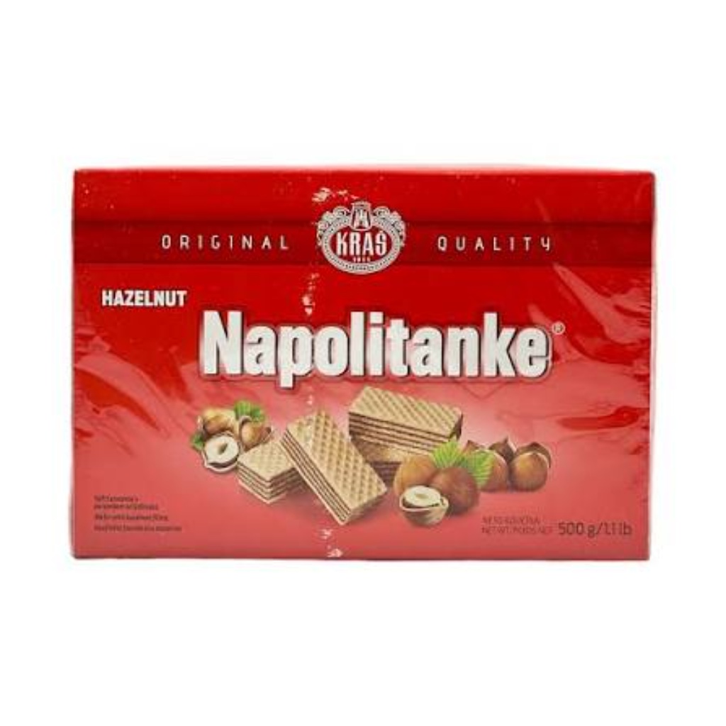 Kras Napolitanke Hazelnut Wafers, 500g