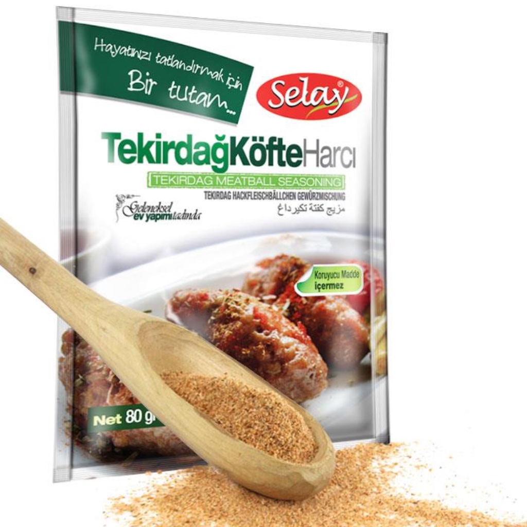 Selay Tekirdag Meatball Seasoning (Tekirdağ Köfte Harci/ ‎مزيج كفتة تكير داغ), 80g