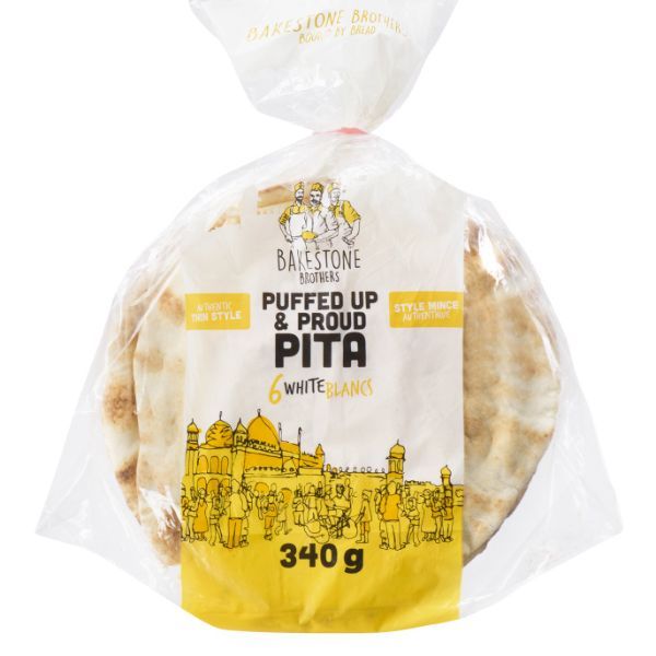 Bakestone Brothers Pita White Blancs 340gr