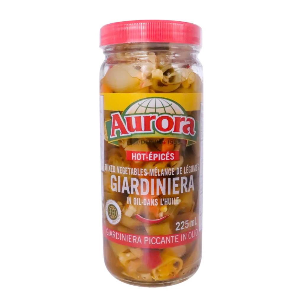 Aurora Hot Mixed Vegetable Giardiniera in Oil, 225ml