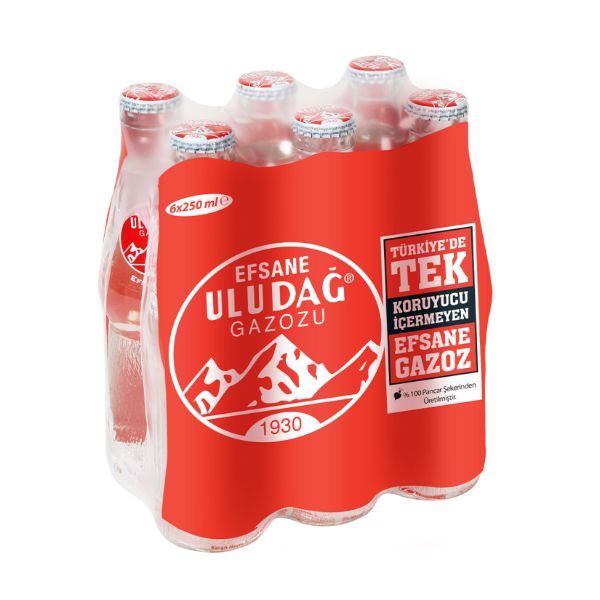 Uludag Gazoz (6 Pack) Fruit Flavoured Fizzy Soft Drink