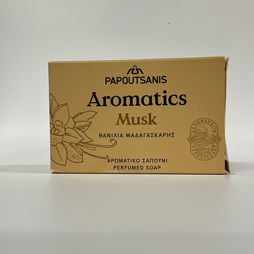 Papoutsanis Aromatics Musk / Madagascar Vanilla Perfumed Soap, 100g